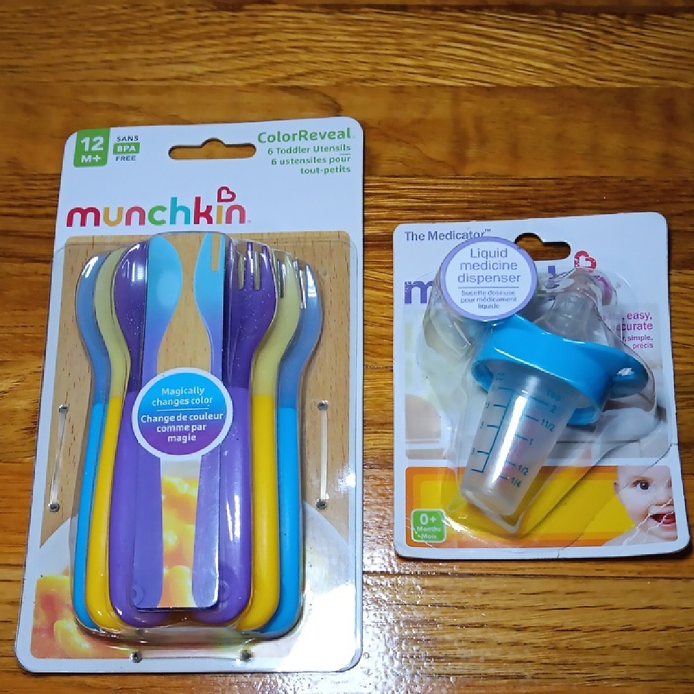 Munchkin ColorReveal Toddler Utensils Set — Purple, Blue, Yellow